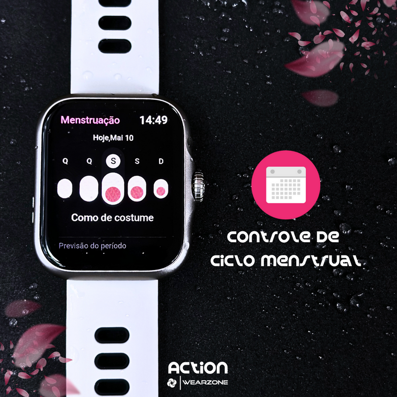 ACTION WEARZONE | Smartwatch Esportivo | A PROVA D'ÁGUA, GPS integrado e 7 Dias de Bateria