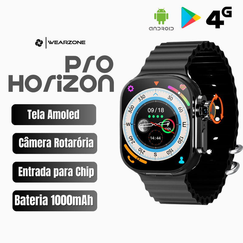 Horizon Pro 4G/5G AMOLED | Câmera Rotatória + NFC | 16Gb de Armazenamento e 2Gb de Ram