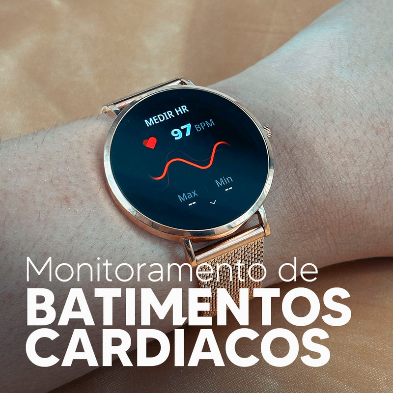 ROYALS CLASSIC WEARZONE | Smartwatch Elegante | AMOLED | VIDRO GORILLA GLASS até 3 Dias de Bateria
