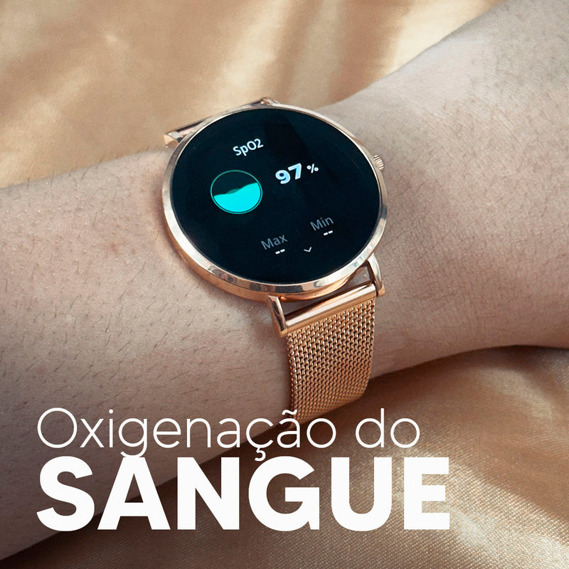 ROYALS CLASSIC WEARZONE | Smartwatch Elegante | AMOLED | VIDRO GORILLA GLASS até 3 Dias de Bateria