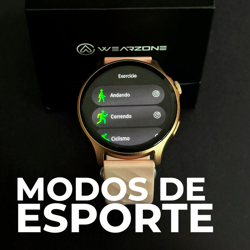 LIFE SMARTWATCH A PROVA D'ÁGUA 1 ATM AMOLED | BATERIA DE LONGA DURAÇÃO| 100 MODOS DE ESPORTES