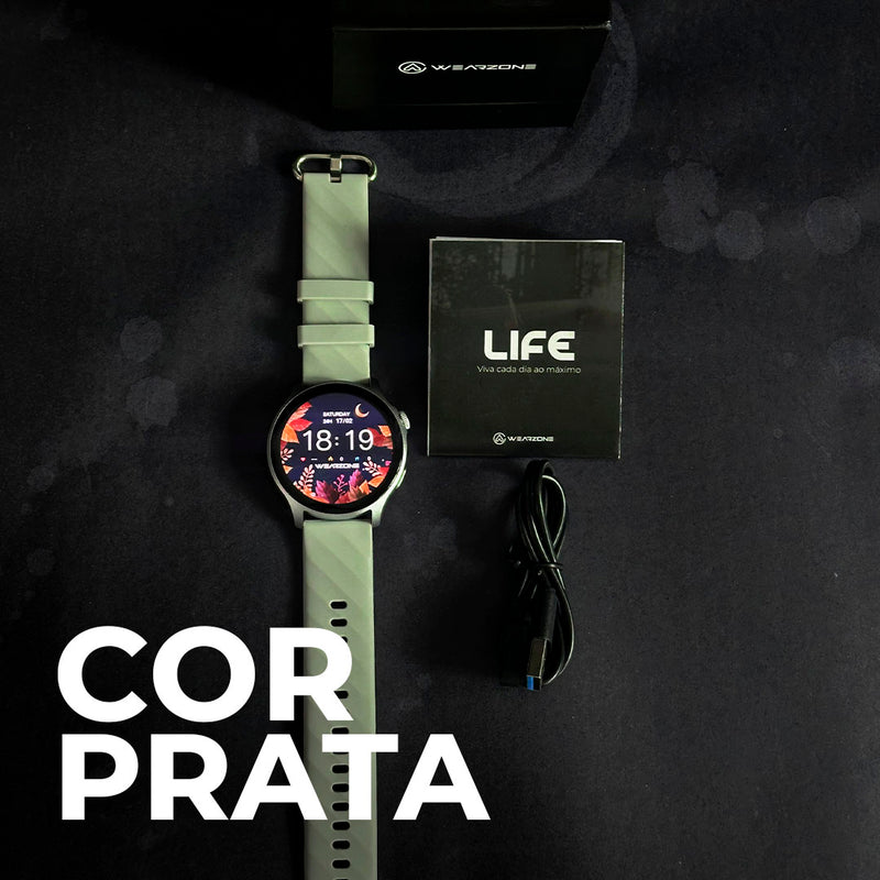 LIFE SMARTWATCH A PROVA D'ÁGUA 1 ATM AMOLED | BATERIA DE LONGA DURAÇÃO| 100 MODOS DE ESPORTES