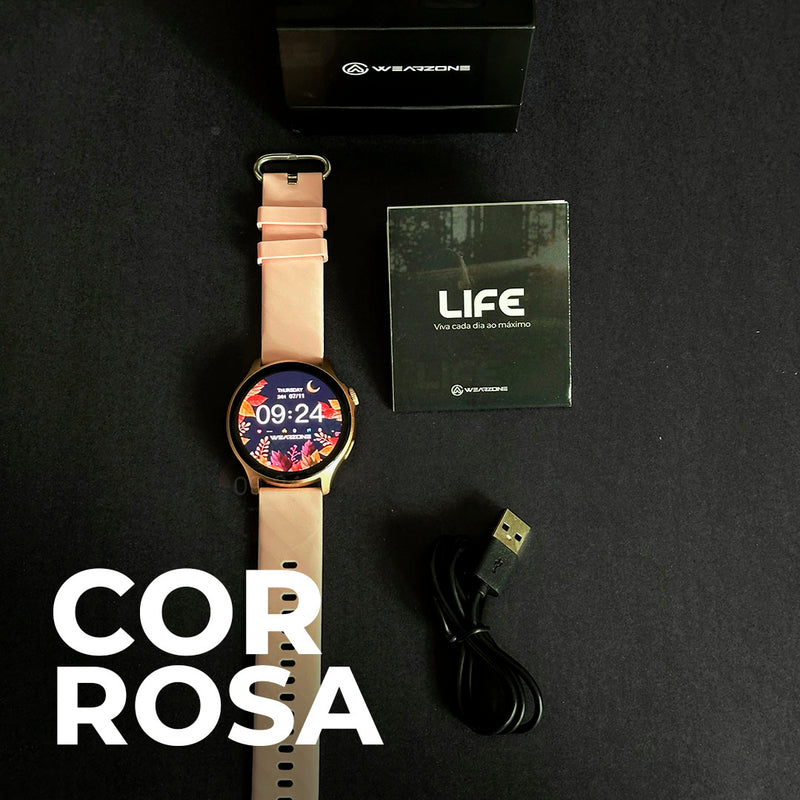 LIFE SMARTWATCH A PROVA D'ÁGUA 1 ATM AMOLED | BATERIA DE LONGA DURAÇÃO| 100 MODOS DE ESPORTES