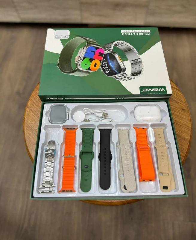 WS80 ULTRA 2 | ACOMPANHA FONE BLUETOOTH | KIT 7 pulseiras